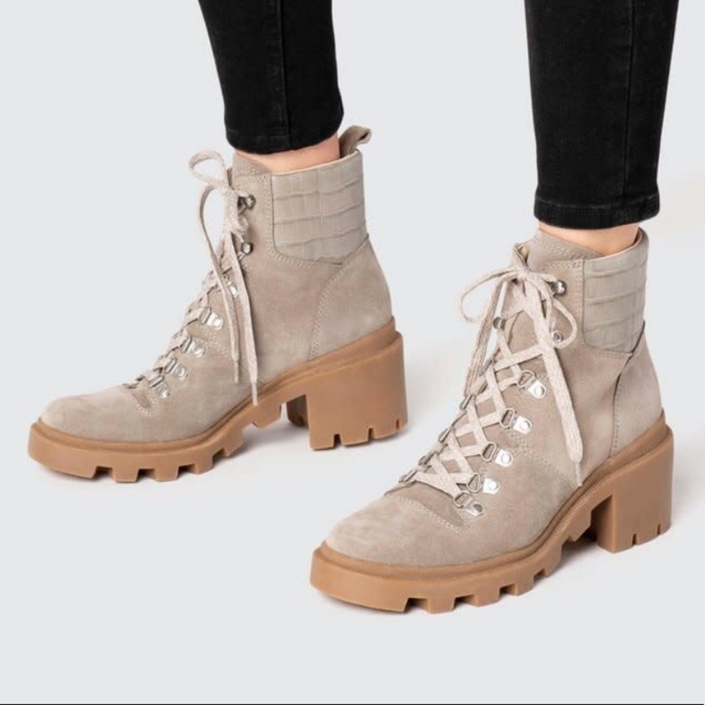Dolce Vita Rubi Hiking Boots Tan Suede